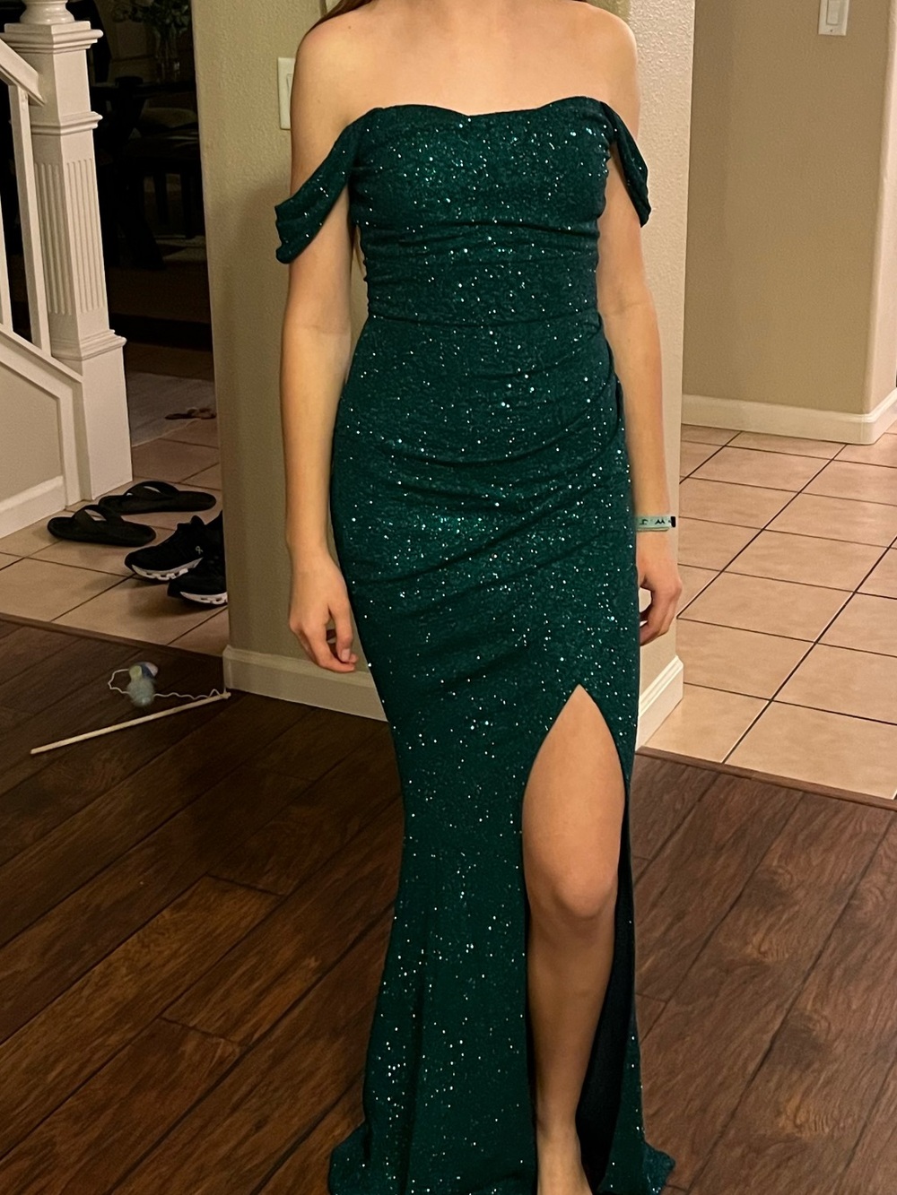 Windsor Long Formal Dress Forest Green